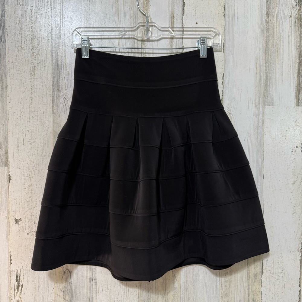 Tbags Los Angeles Black Tiered Mini Skirt